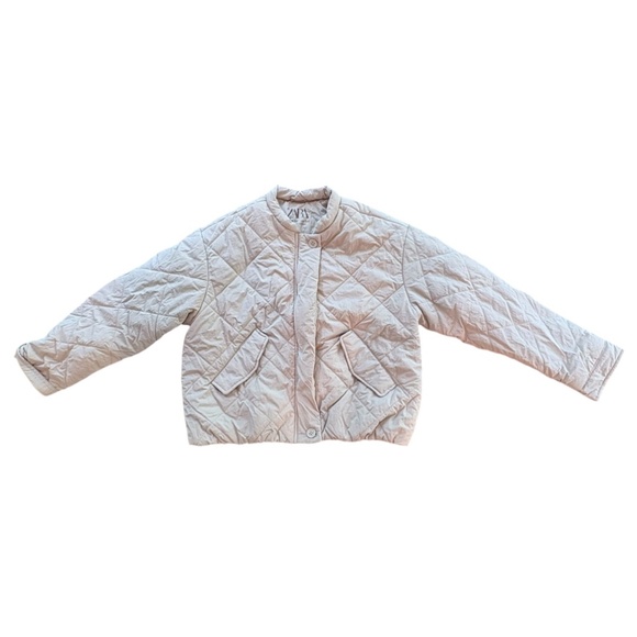 Zara Kids Quilted Puffer Jacket 🤍 | Stone Beige | Size 9-10 (140cm) - Picture 3 of 8